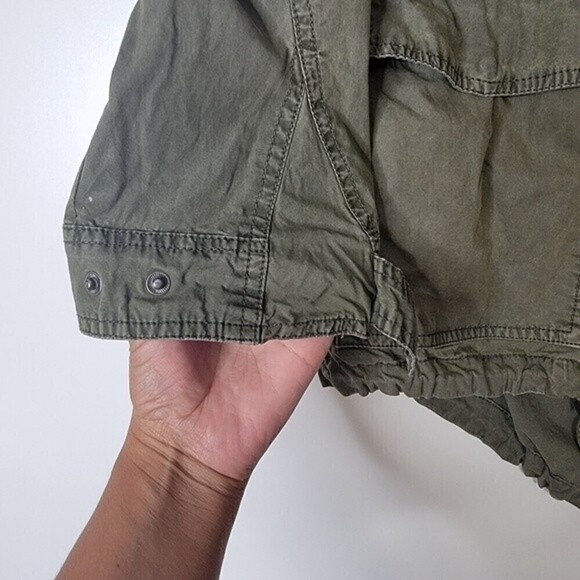 LEVI'S Hooded Roll-Tab Anorak Jacket Green Women's sz XSmall - Picture 7 of 15